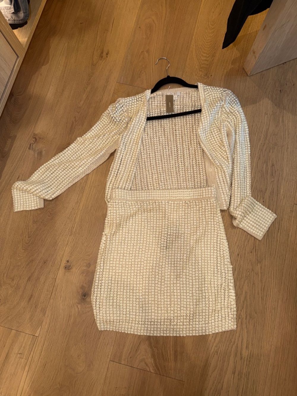 J. Crew Cream Knit Two-Piece Dress Set